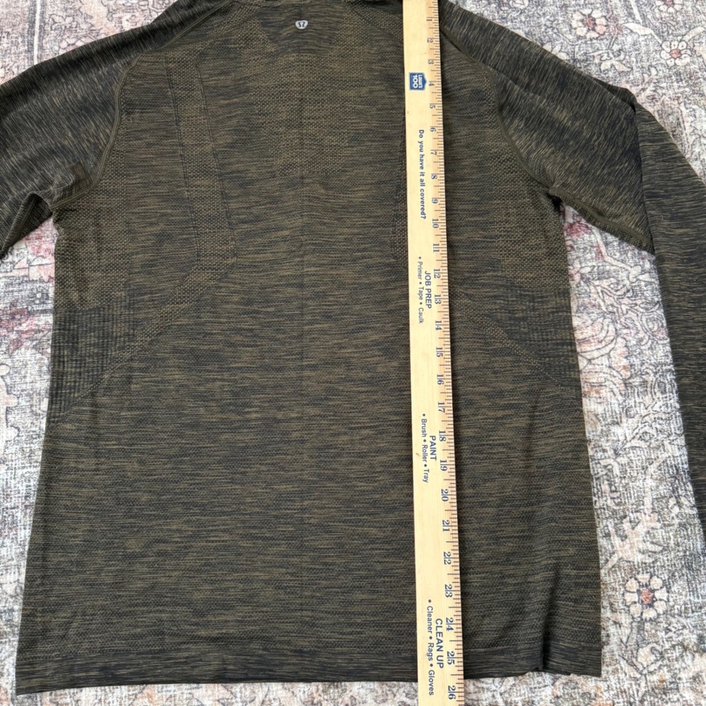 Lululemon Men's Metal Vent Tech Pullover Olive‎ Green Size M Deep Meadow - Picture 5 of 7